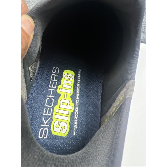 Skechers Slip-ins Shoes Mens Size 8.5 Wide Fit Charcoal Memory Foam 232457W Mesh main image 14